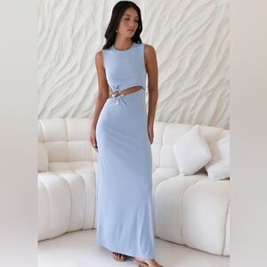 Fortunate One Elle Blue Sleeveless Dress Size M